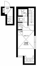 ウィンズ・パレ西落合 2階ワンルームの間取り