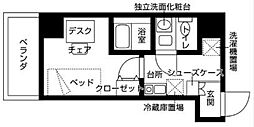 フレンシアエール町田 ワンルームの間取図画像