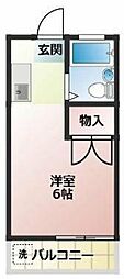 クロノス日野南 ワンルームの間取図画像