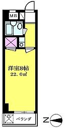 TISマンション堀之内 1Kの間取図画像