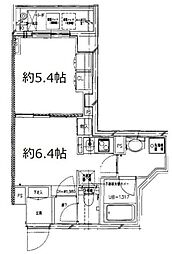 S-FORT中板橋 1DKの間取図画像