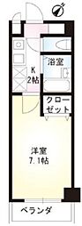 ミリアビタNo.7 1Kの間取図画像