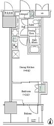 ブルックサイドレジデンス木場 1DKの間取図画像