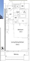 ベルヴュコート湘南 1LDKの間取図画像