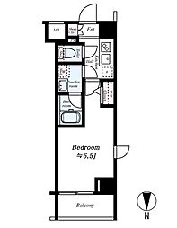 レア川崎西口壱番館 1Kの間取図画像