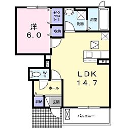 グラン 1LDKの間取図画像