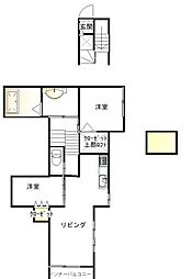 ヴィラ・ユングフラウ 2SLDKの間取図画像