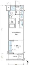 Urbanex深川住吉 1DKの間取図画像