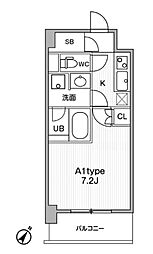 JMFResidence町田 1Kの間取図画像