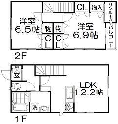ハイムメゾン クレスト翔 2LDKの間取図画像