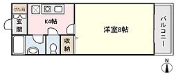 プチメゾンN 1Kの間取図画像