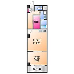 コンフォート額原 1LDKの間取図画像