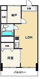 西船橋永谷マンション 1SDKの間取図画像