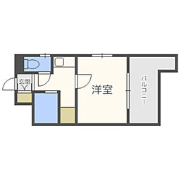 アーバン遊大橋 1Kの間取図画像