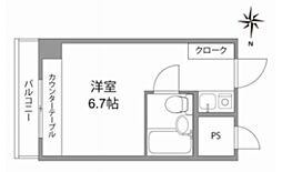 ウィン青山 ワンルームの間取図画像