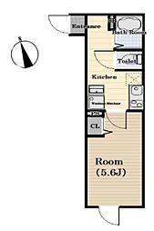 The Residence Nerima 1Kの間取図画像