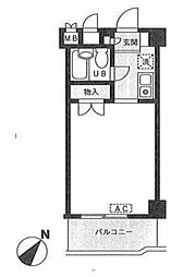 ドエルピュアネス 1Kの間取図画像