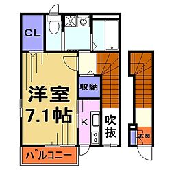 プリムローズ・CK2 1Kの間取図画像