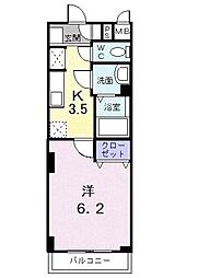 ラ・ヴィ・アン・オランジュ 1Kの間取図画像