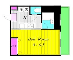 ルネスガーデン 1Kの間取図画像