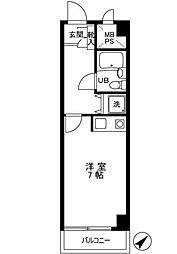ダイアパレス田端第2 ワンルームの間取図画像