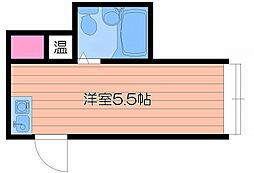 おおさか東線 JR野江駅 徒歩5分の賃貸マンション 1階ワンルームの間取り