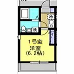 コート・カリーナ 1Kの間取図画像