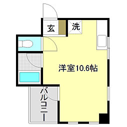 ハイム武内 ワンルームの間取図画像
