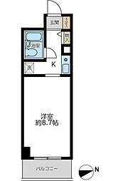 CASSIA南浦和 ワンルームの間取図画像