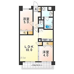 ウェステリア 2LDKの間取図画像