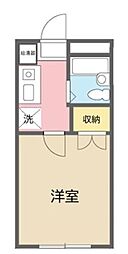レオパレス川口第56 1Kの間取図画像