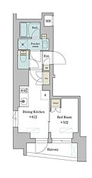 江東区深川2丁目マンション 1DKの間取図画像