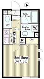 HAKUBITERRACE大崎 1Kの間取図画像