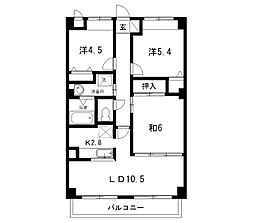 リベルテ・パレ2 3LDKの間取図画像
