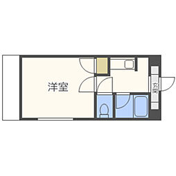 ルブラン 1Kの間取図画像