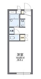 レオパレスリベール 1Kの間取図画像
