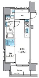 クレヴィアリグゼ錦糸町 1LDKの間取図画像