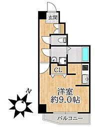 ミツヤ富浜マンション ワンルームの間取図画像