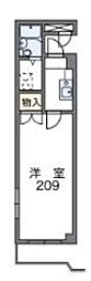 サザンクロスプラザ 1Kの間取図画像