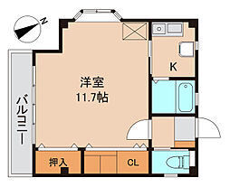 サンシャインハイツ 1Kの間取図画像