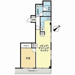 マンション新小岩 1LDKの間取図画像