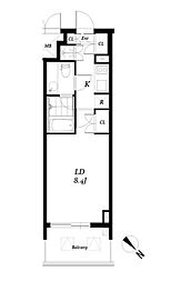 チェスターコート御茶ノ水 13階1Kの間取り