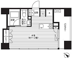 Ti-HIGASHIAZABU ワンルームの間取図画像