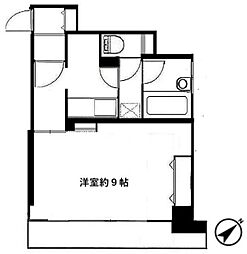 サンライズ入谷 4階1Kの間取り