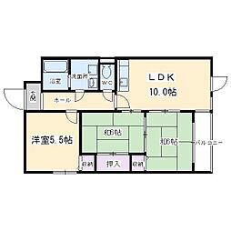 エスパシオ石田 3LDKの間取図画像