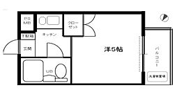 サンハイツ清瀬 1Kの間取図画像