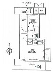 グレンパーク池田山 ワンルームの間取図画像