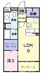 アクティブ・アイ 1LDKの間取図画像