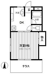 メゾン・ドルチェ 1DKの間取図画像