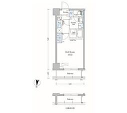 アーバネックス森下2 7階1Kの間取り